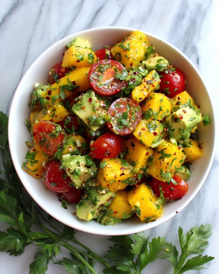 Mango, Avocado, and Tomato Salad with a Citrusy Twist Recipe
