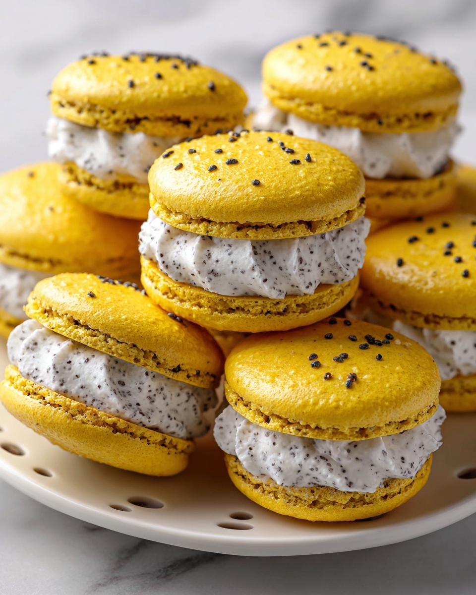 Lemon Poppy Seed Macarons Recipe - Recipe Image