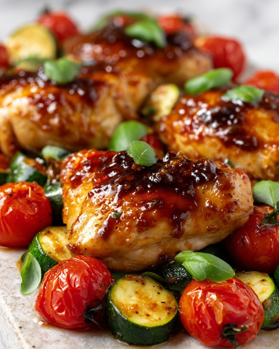 Balsamic Chicken with Roasted Veggies Recipe - Recipe Image