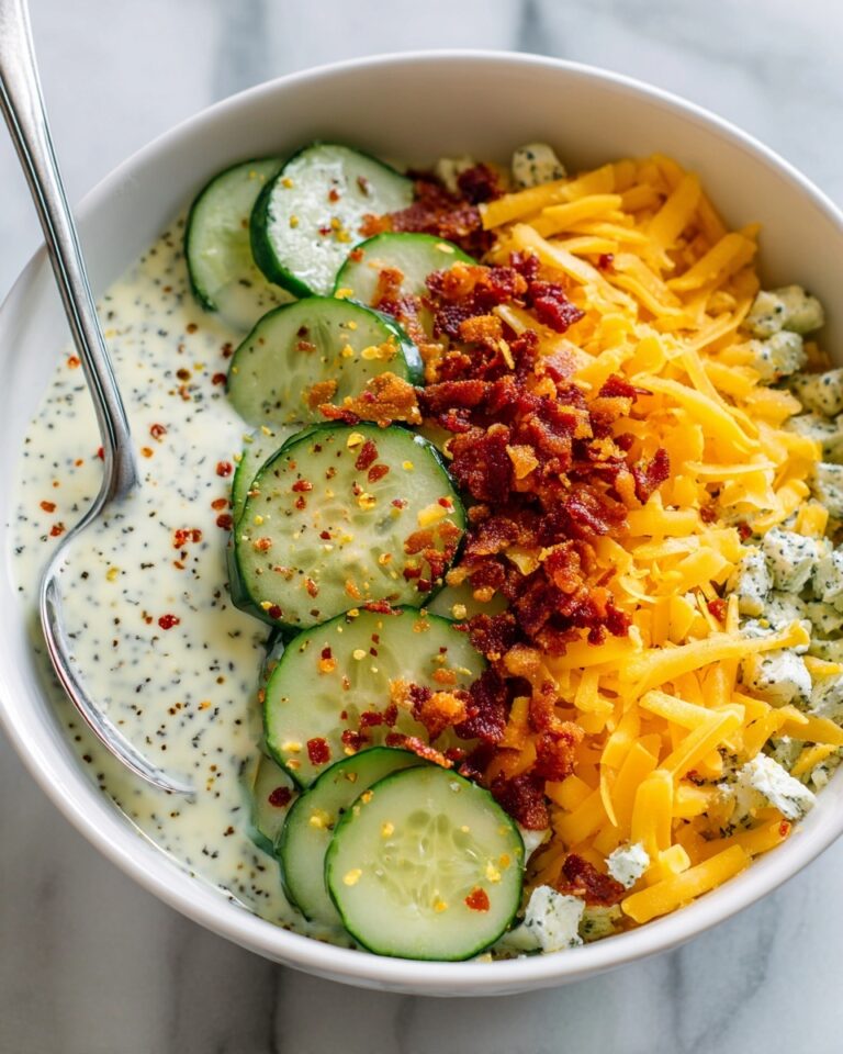 Cucumber Snack Bowl with Chicken, Cheese, and Avocado Lime Ranch Recipe
