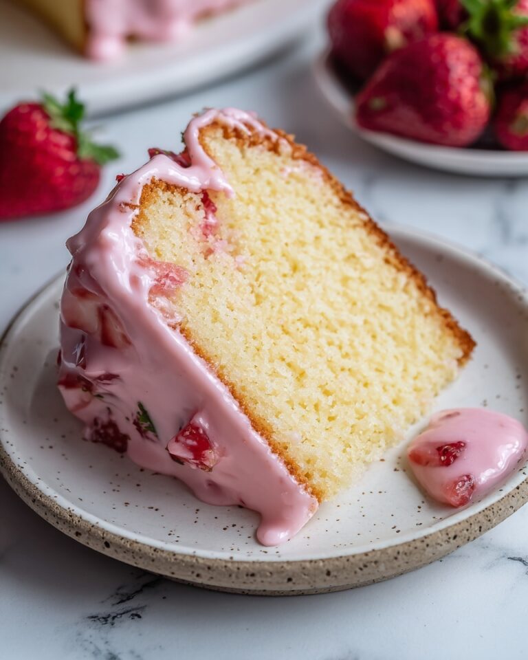 Pound Cake with Strawberry Icing Recipe