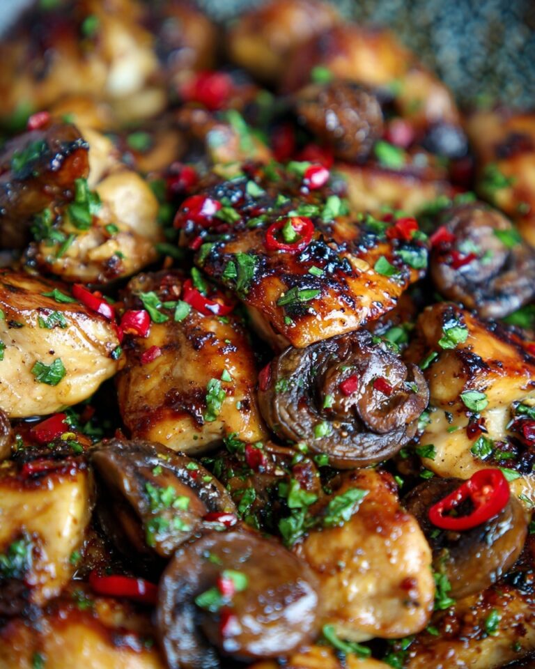 Garlic Mushroom Chicken Bites Recipe