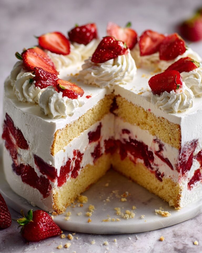 Strawberry Shortcake with Fresh Strawberries and Vanilla Bean Whipped Cream Recipe