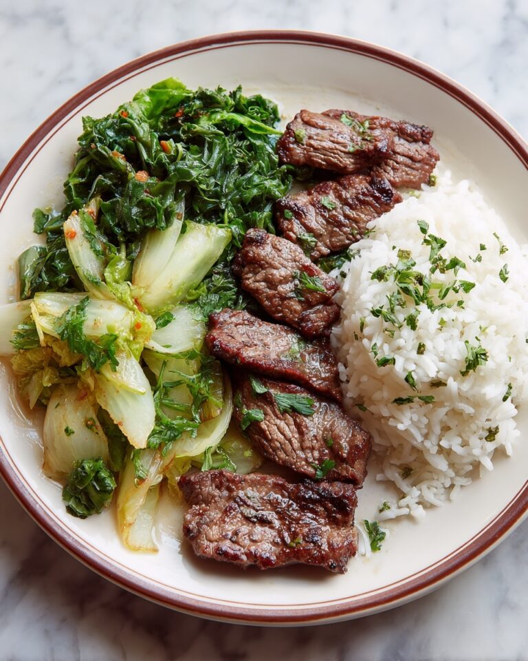 Herby Lemon Garlic Steak and Rice Recipe