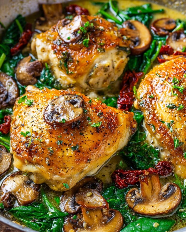 Tuscan Chicken with Sun-Dried Tomatoes and Spinach Recipe