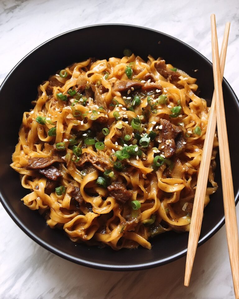 Mongolian Ground Beef Noodles Recipe