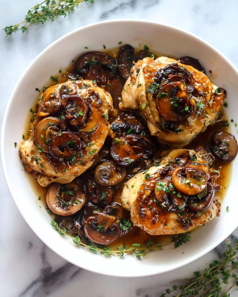 Baked Chicken with Mushrooms and Mozzarella Recipe
