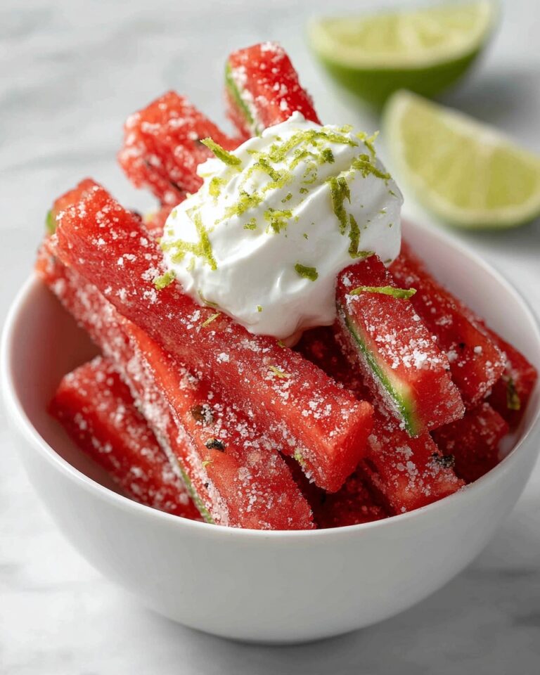 Watermelon Fries with Coconut Lime Dip Recipe