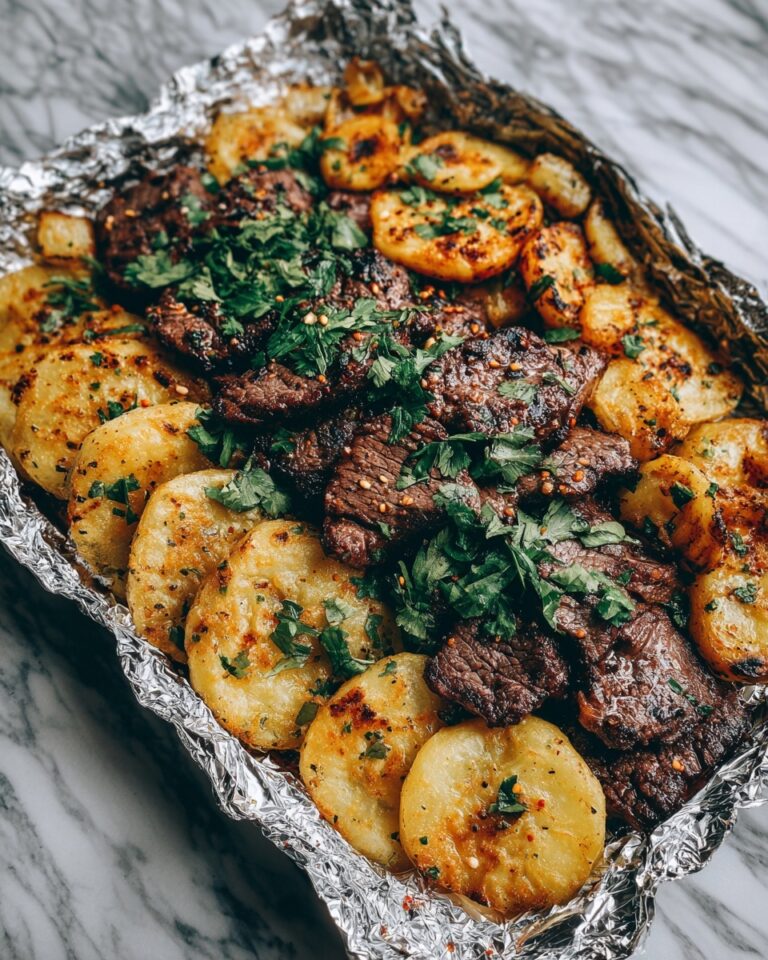 Garlic Steak and Potato Foil Packs Recipe