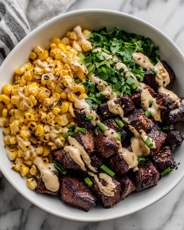 Korean BBQ Beef Bowl with Corn & Creamy Sauce Recipe