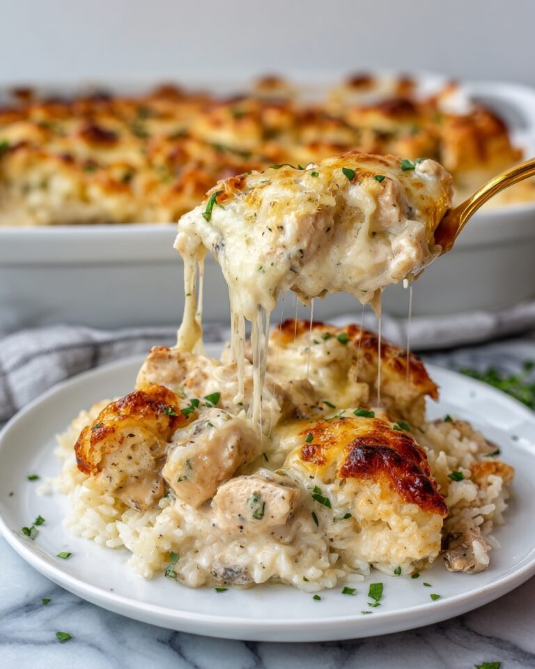 Cheesy Angel Chicken and Rice Bake Recipe