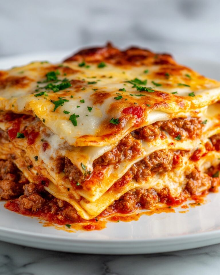 Easy Homemade Lasagna with Savory Meat Sauce Recipe
