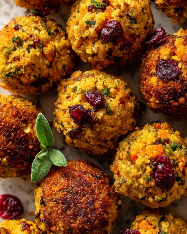 Cranberry & Turkey Stuffing Balls Recipe