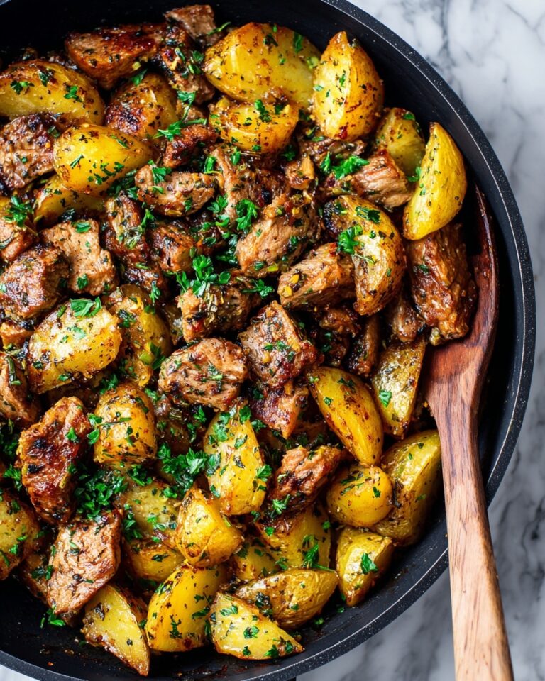 Garlic Butter Steak Bites and Potatoes Recipe