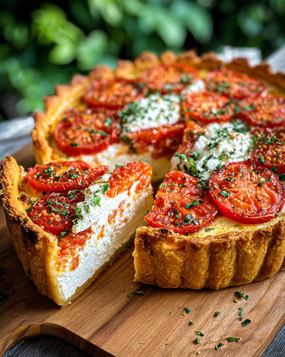 Fresh Tomato Ricotta Tart in Puff Pastry Recipe - Recipe Image