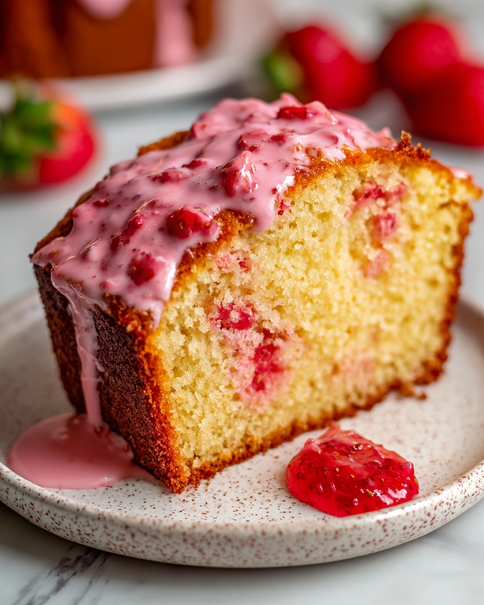 Pound Cake with Strawberry Icing Recipe - Recipe Image