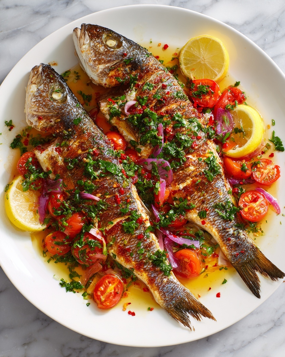 Easy Mediterranean Baked Mackerel Fish Recipe - Recipe Image