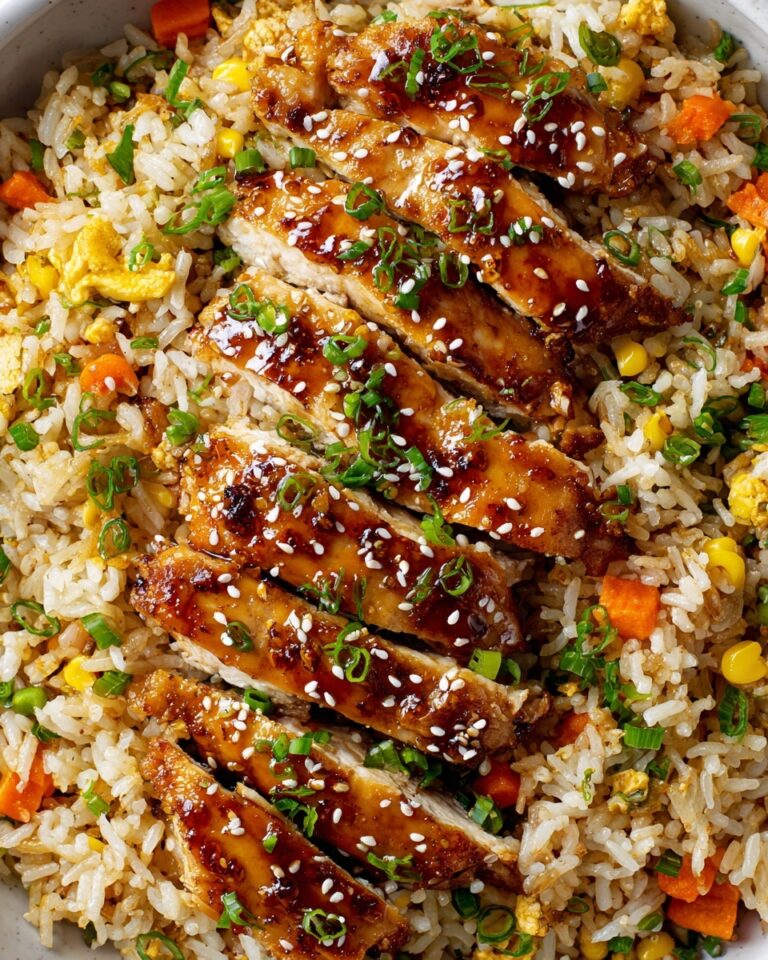 Sticky Garlic Chicken Fried Rice Recipe