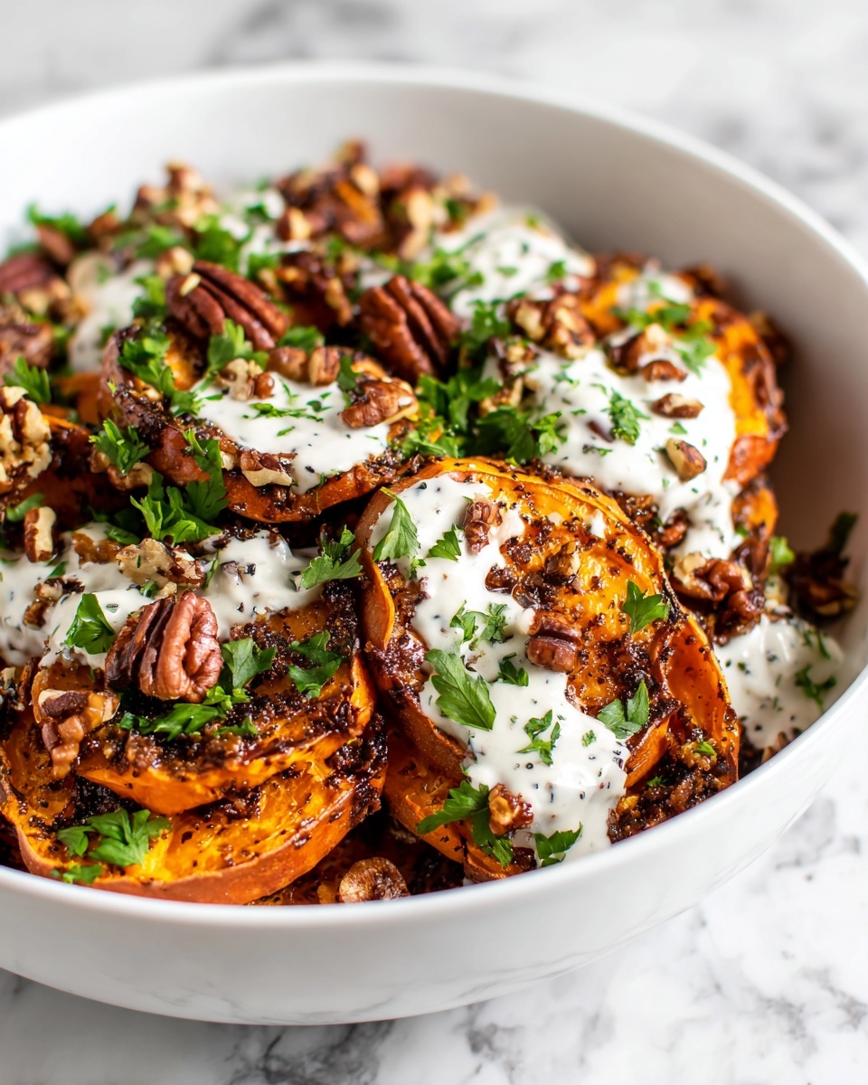 Roasted Sweet Potato Salad with Cranberries, Nuts, and Feta Recipe - Recipe Image