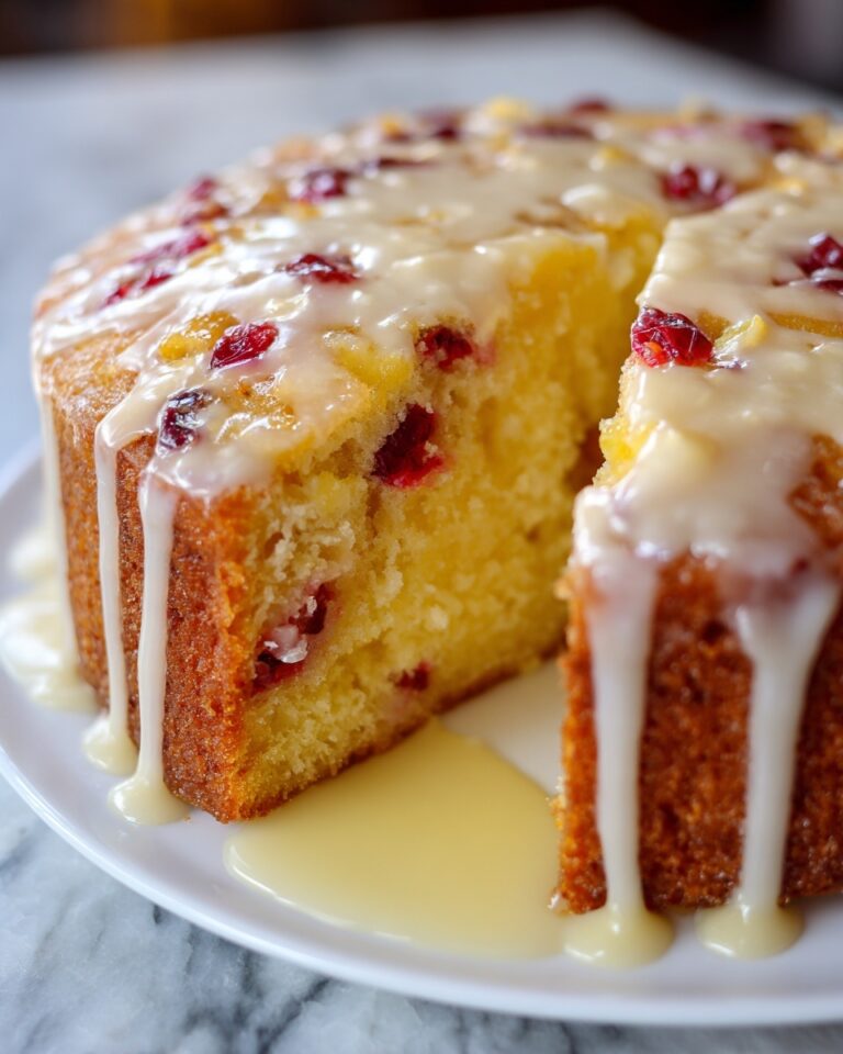 Rhubarb Cake with Butter Sauce Recipe