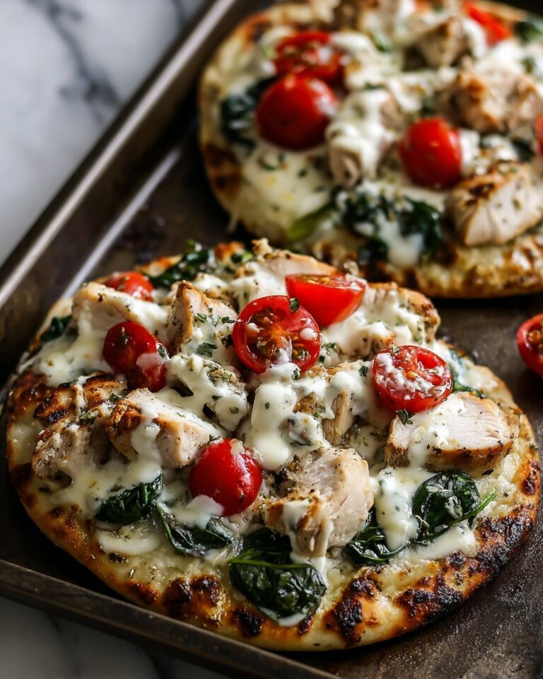 Tzatziki Chicken & Veggie Naan Pizza Recipe