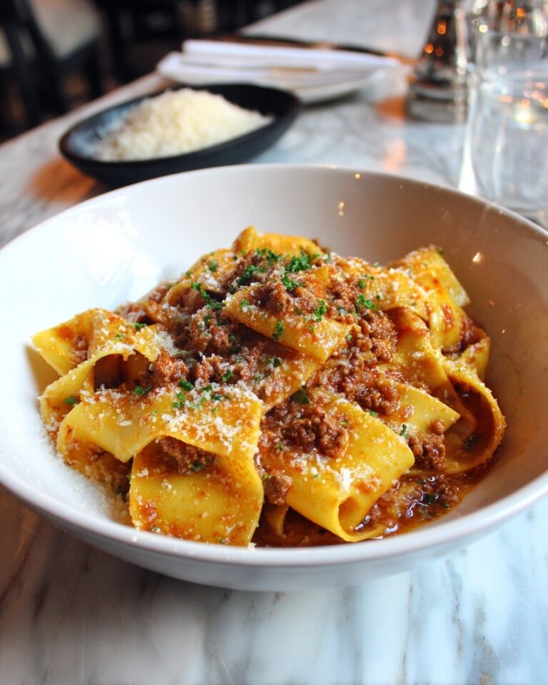 Short Rib Ragu with Pasta and Herb Garnish Recipe