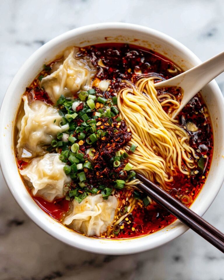 Hot and Sour Dumpling Noodle Soup Recipe