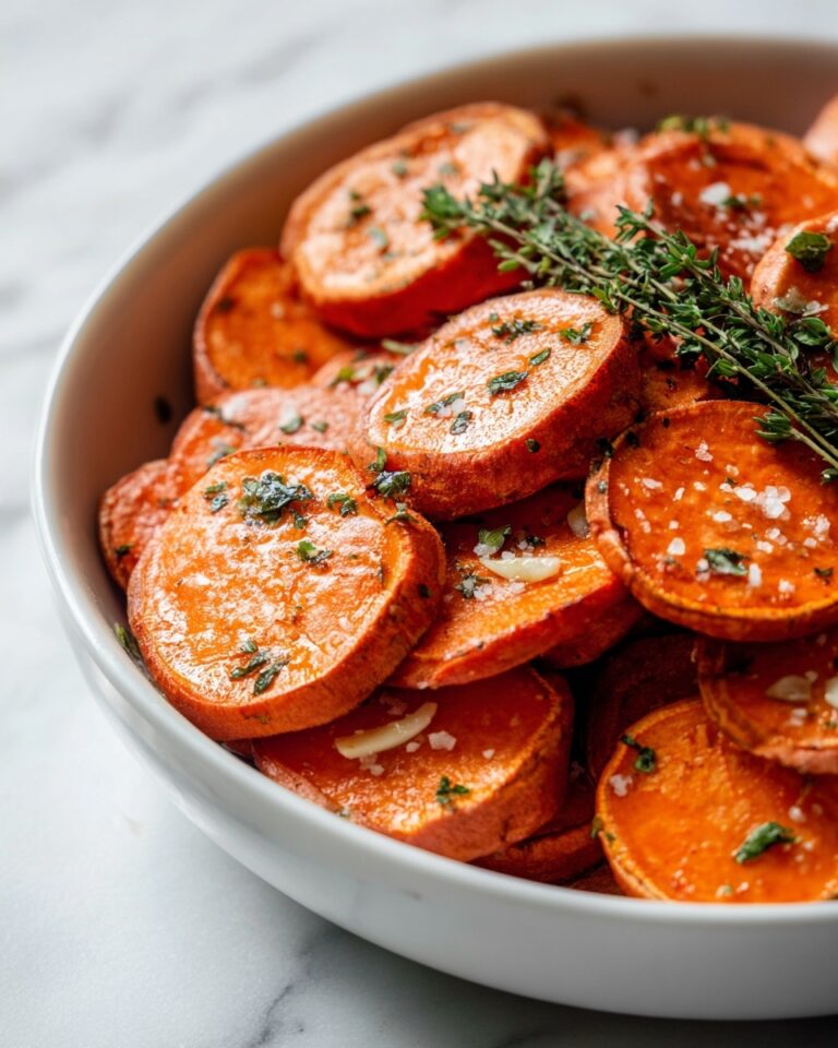 Roasted Sweet Potatoes with Garlic and Parmesan Recipe