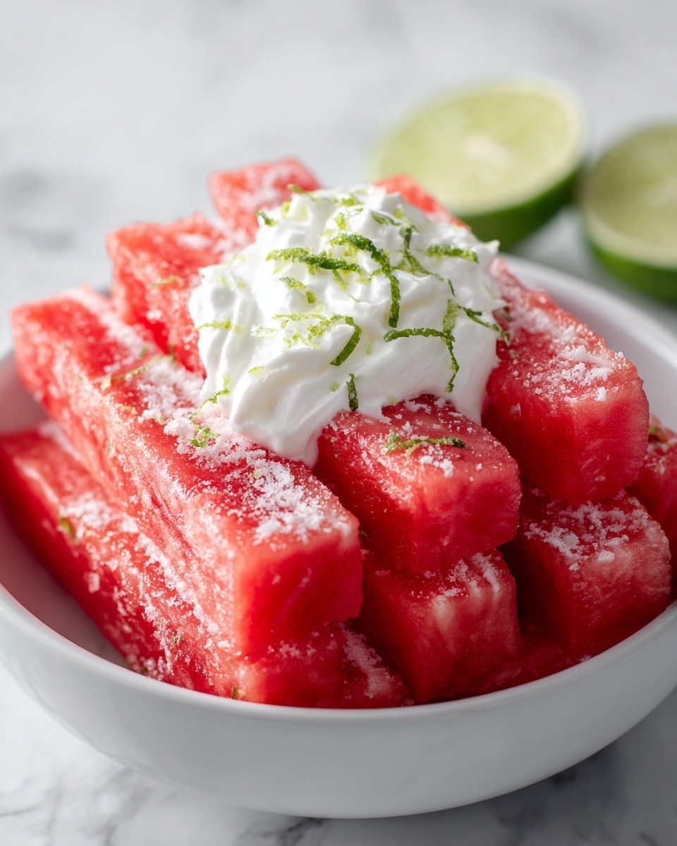 Watermelon Fries with Coconut Lime Dip Recipe - Recipe Image