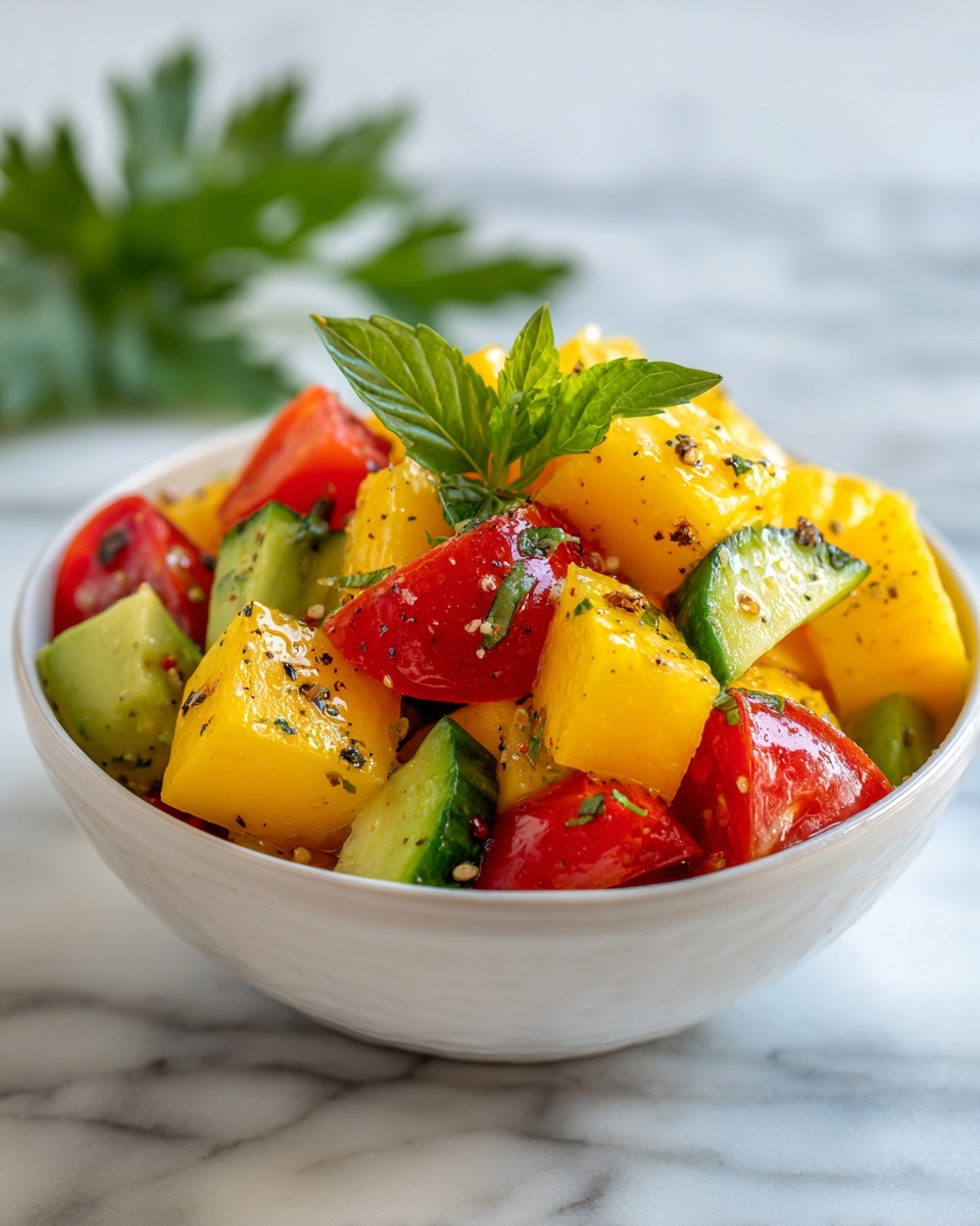 Mango, Avocado, and Tomato Salad with a Citrusy Twist Recipe - Recipe Image