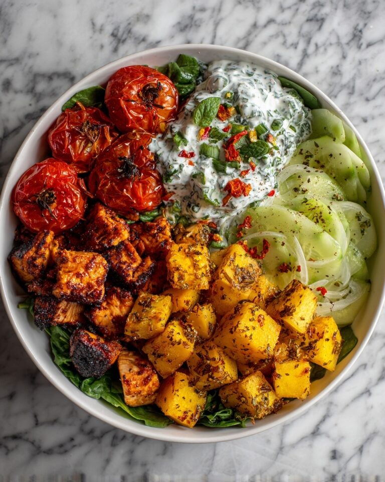 Loaded Greek Chicken Bowl with Dairy-Free Tzatziki Recipe