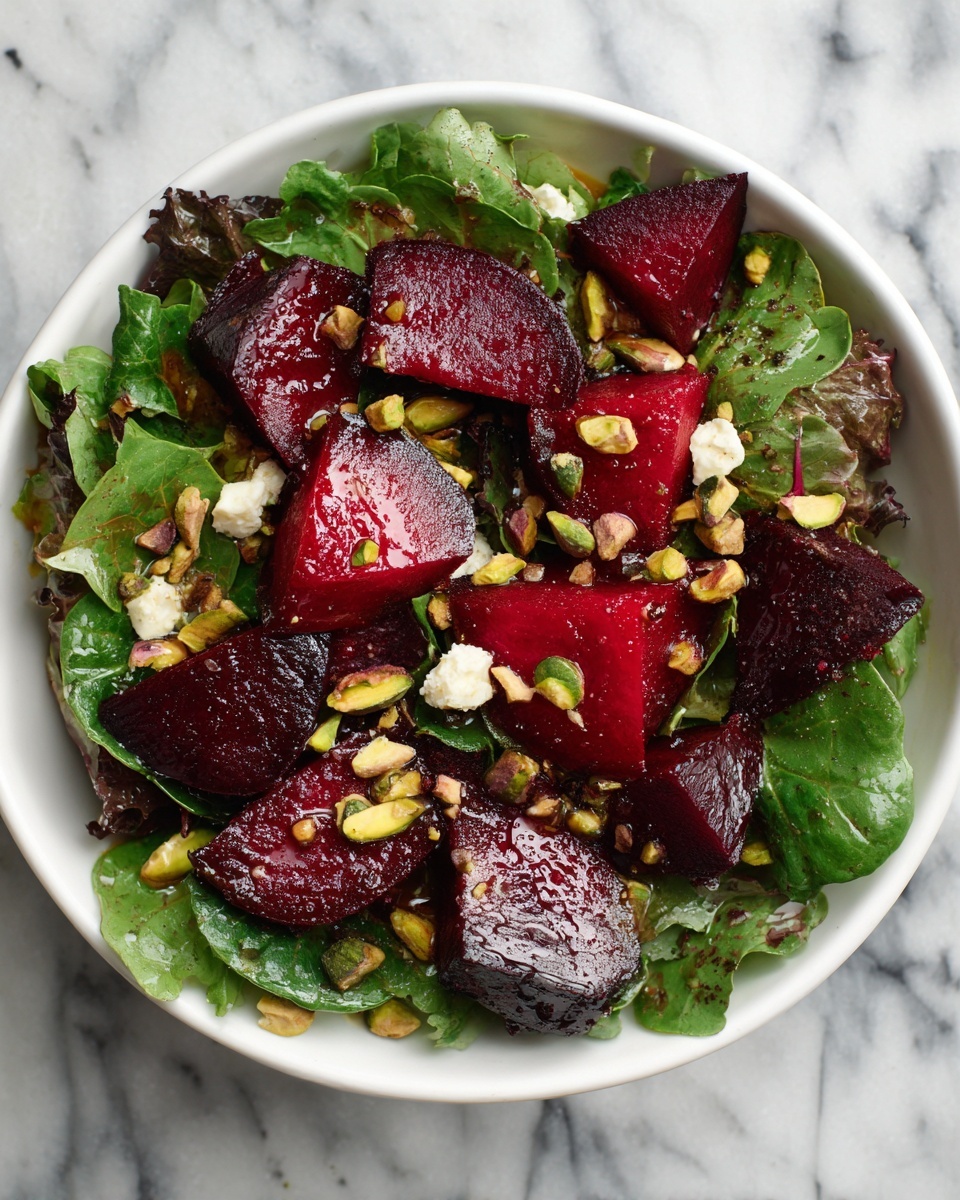 Roasted Beet Salad with Goat Cheese and Pistachios Recipe - Recipe Image