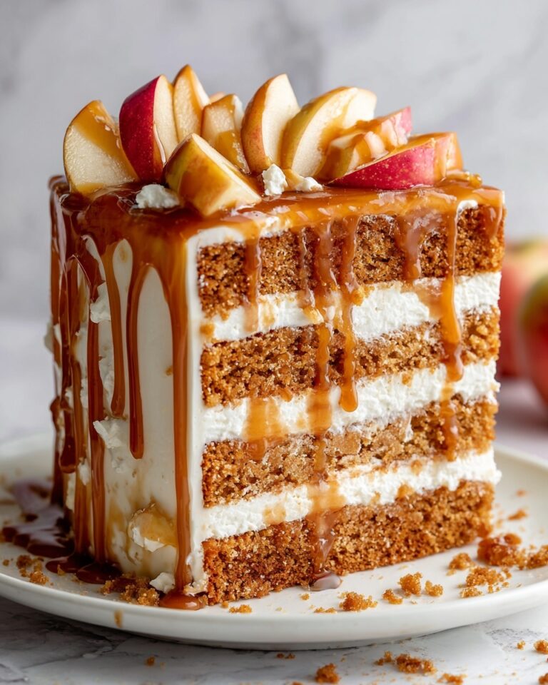 Caramel Apple Cheesecake Cake Recipe