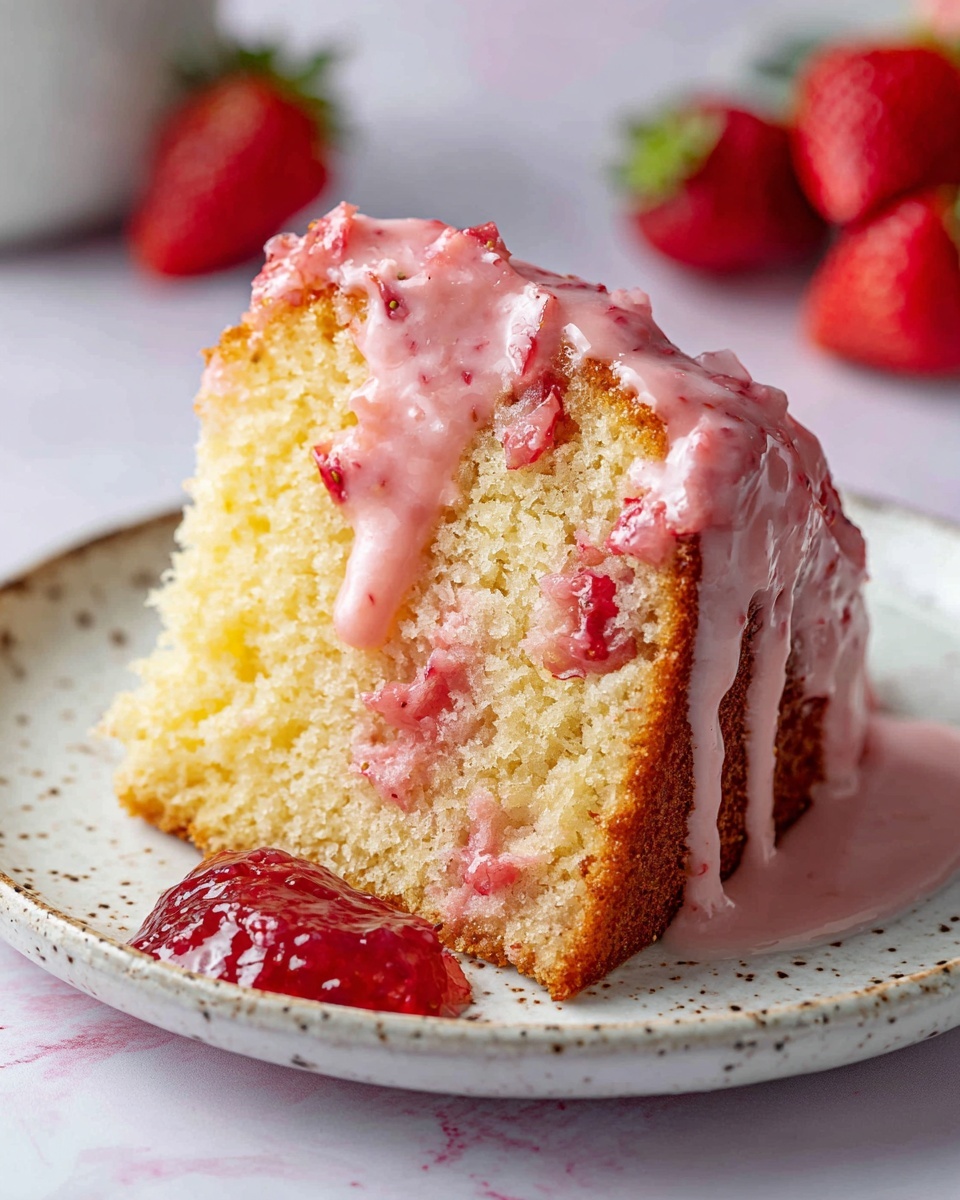 Pound Cake with Strawberry Icing Recipe - Recipe Image
