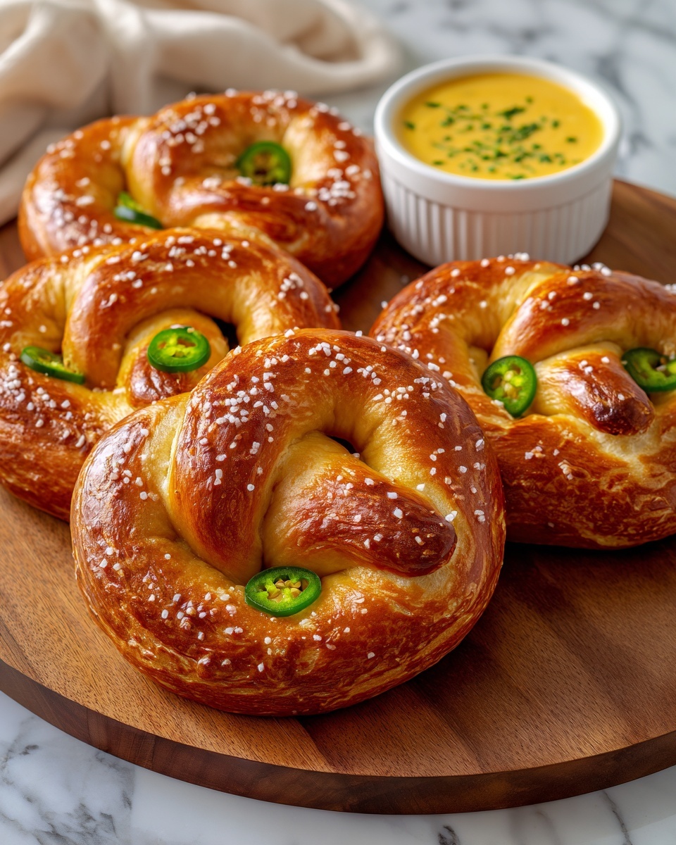 Cheddar Jalapeño Soft Pretzels Recipe - Recipe Image