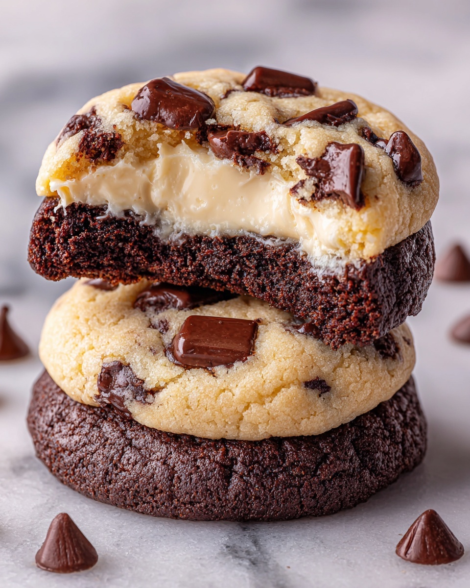 Cheesecake Stuffed Chocolate Chip Cookies Recipe - Recipe Image