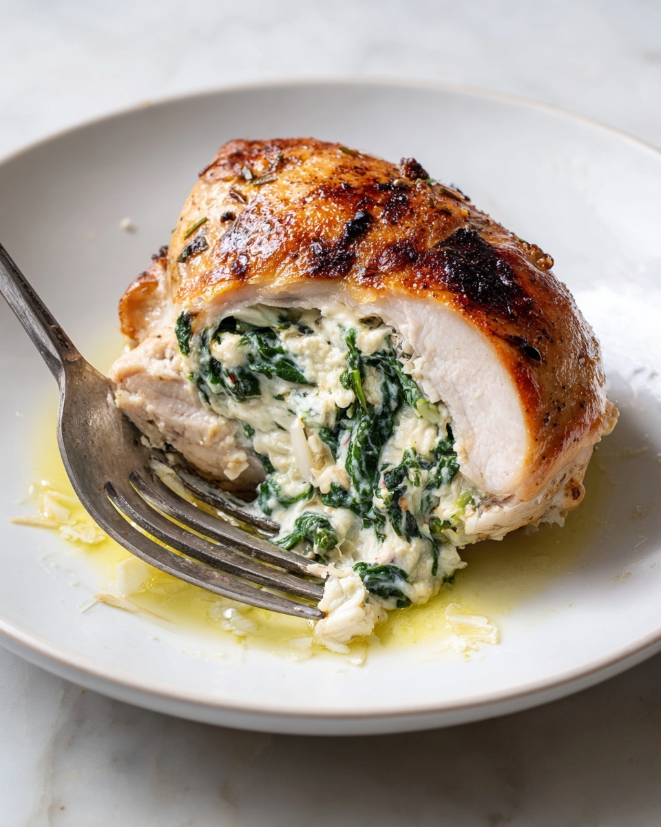 Spinach Stuffed Chicken Breasts with Melted Parmesan and Mozzarella Recipe - Recipe Image