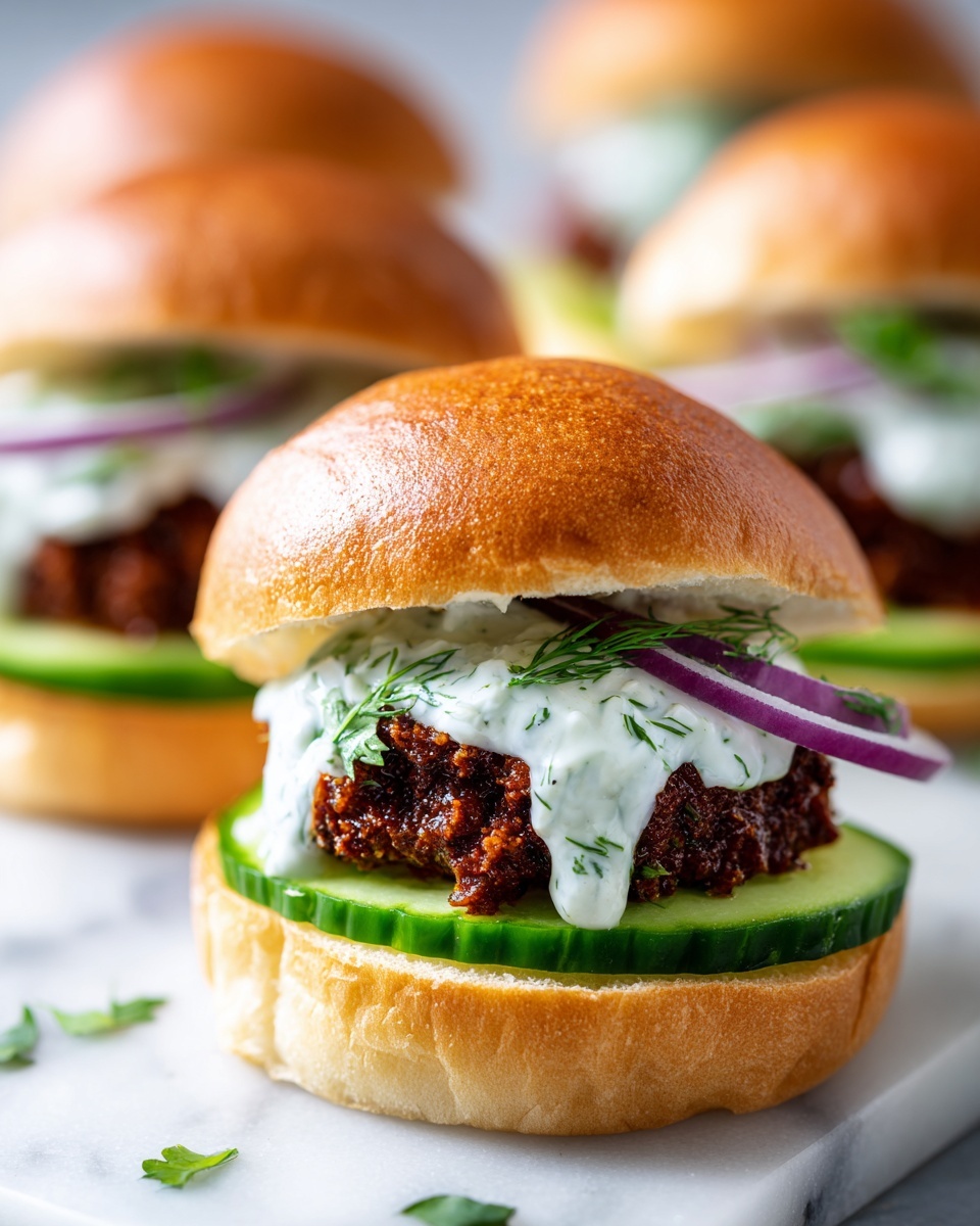 Lamb Sliders with Dill Greek Yogurt Recipe - Recipe Image