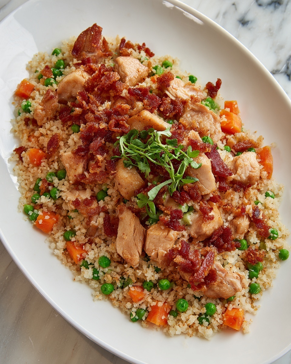 BBQ Chicken Fried Rice Recipe - Recipe Image