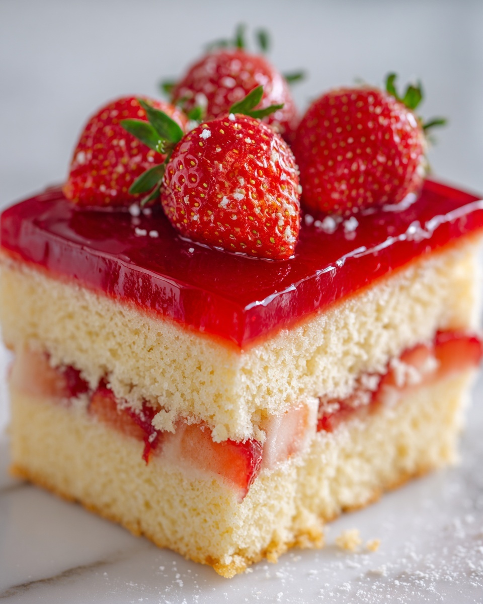 Fresh Strawberry Upside Down Cake Recipe - Recipe Image