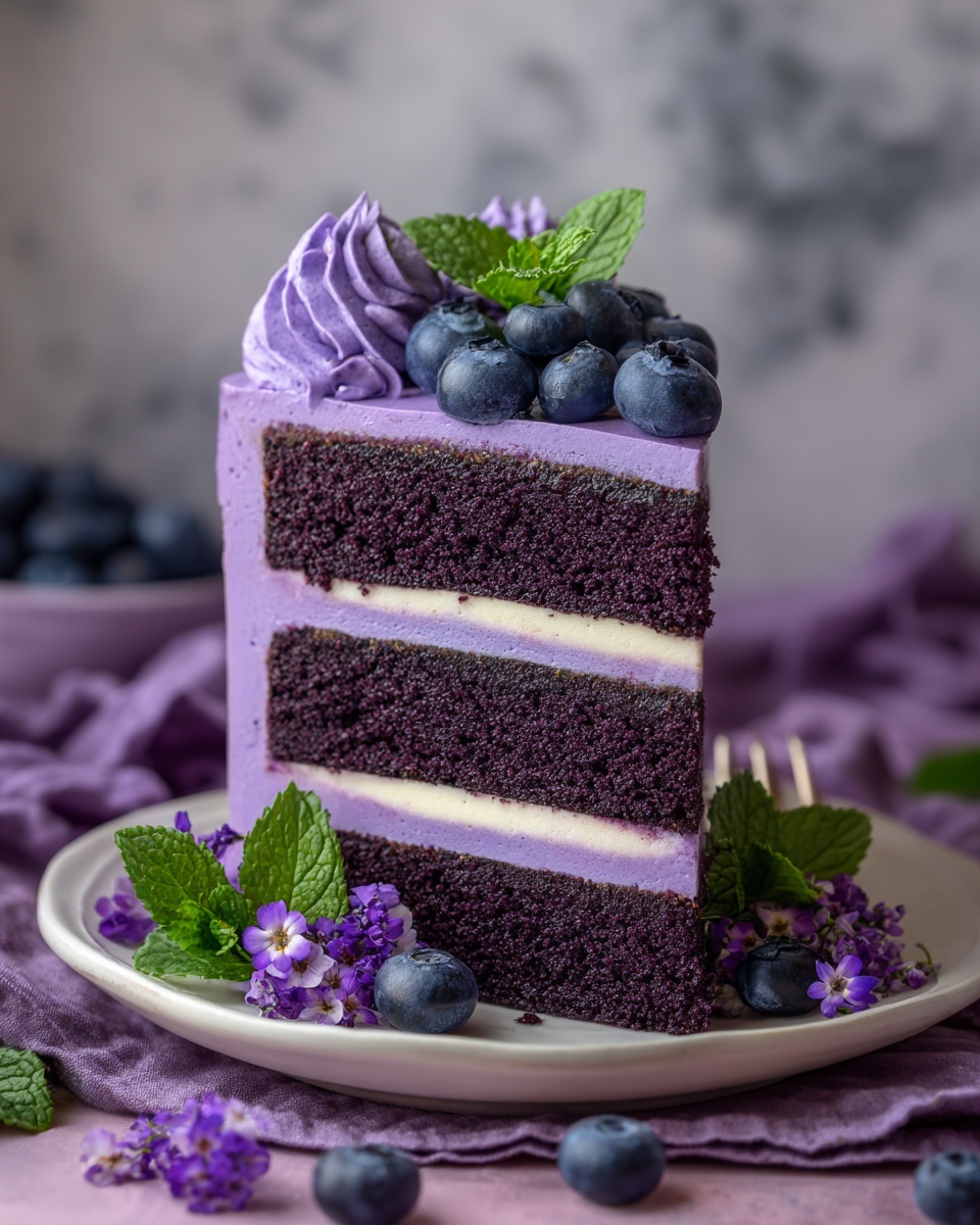 Purple Velvet Cake with Cream Cheese Frosting Recipe - Recipe Image