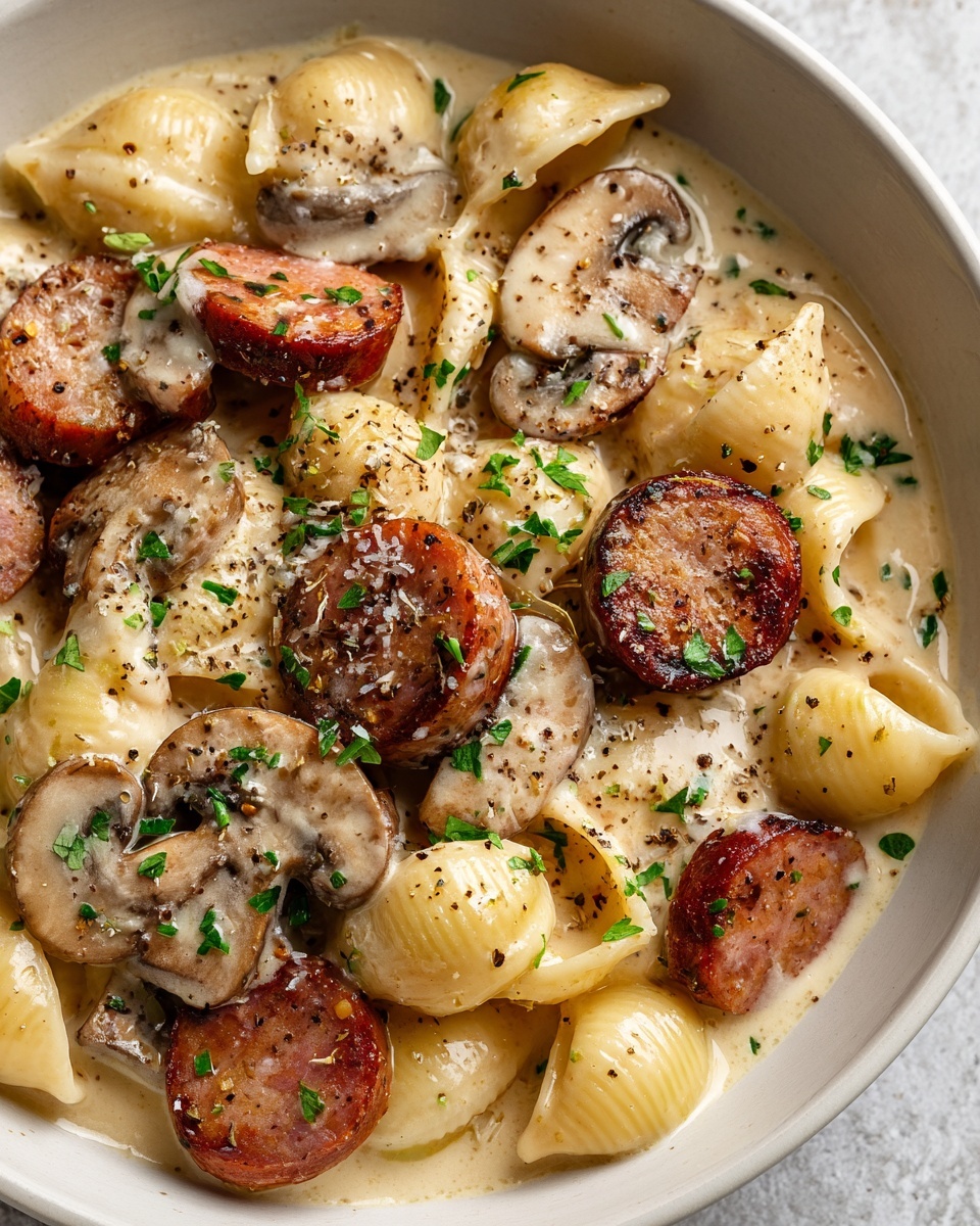 Creamy Beef and Mushroom Macaroni Recipe - Recipe Image