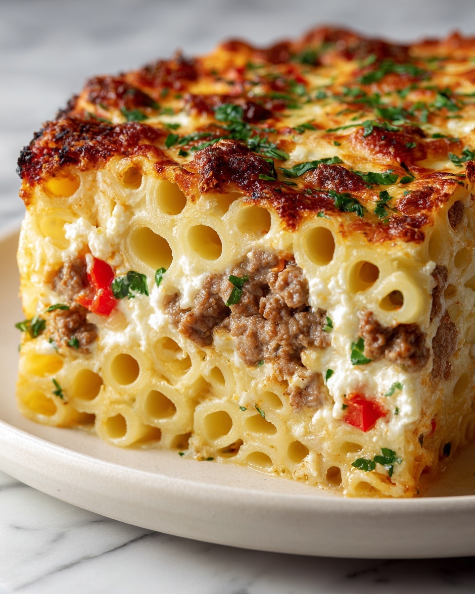Philly Cheesesteak Pasta Recipe - Recipe Image