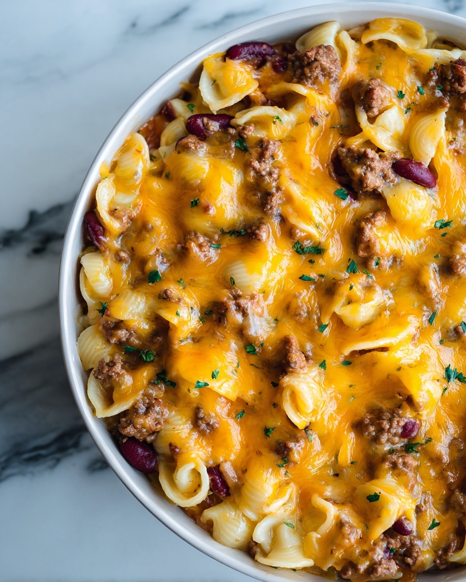 Chili Mac and Cheese Casserole Recipe - Recipe Image