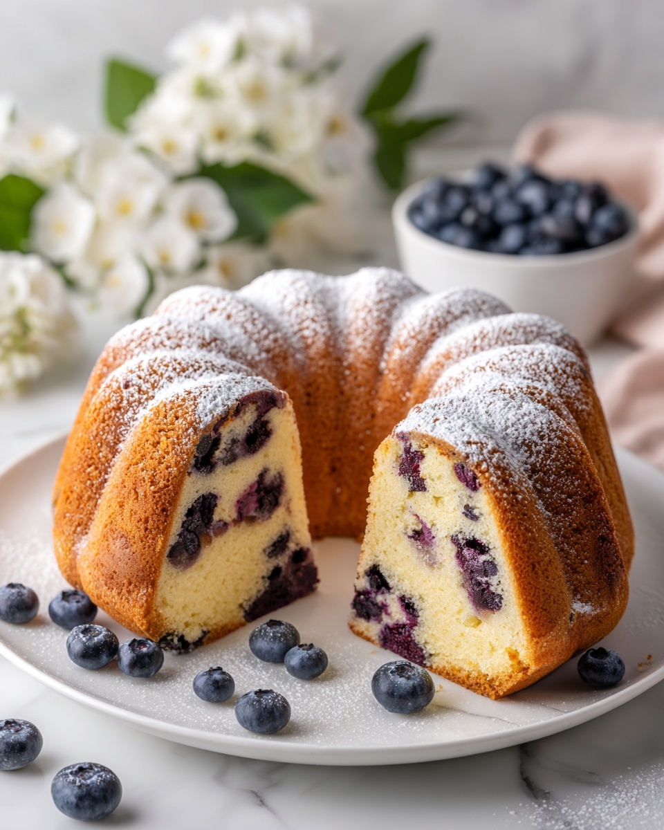Blueberrylicious Sour Cream Bundt Cake Recipe - Recipe Image
