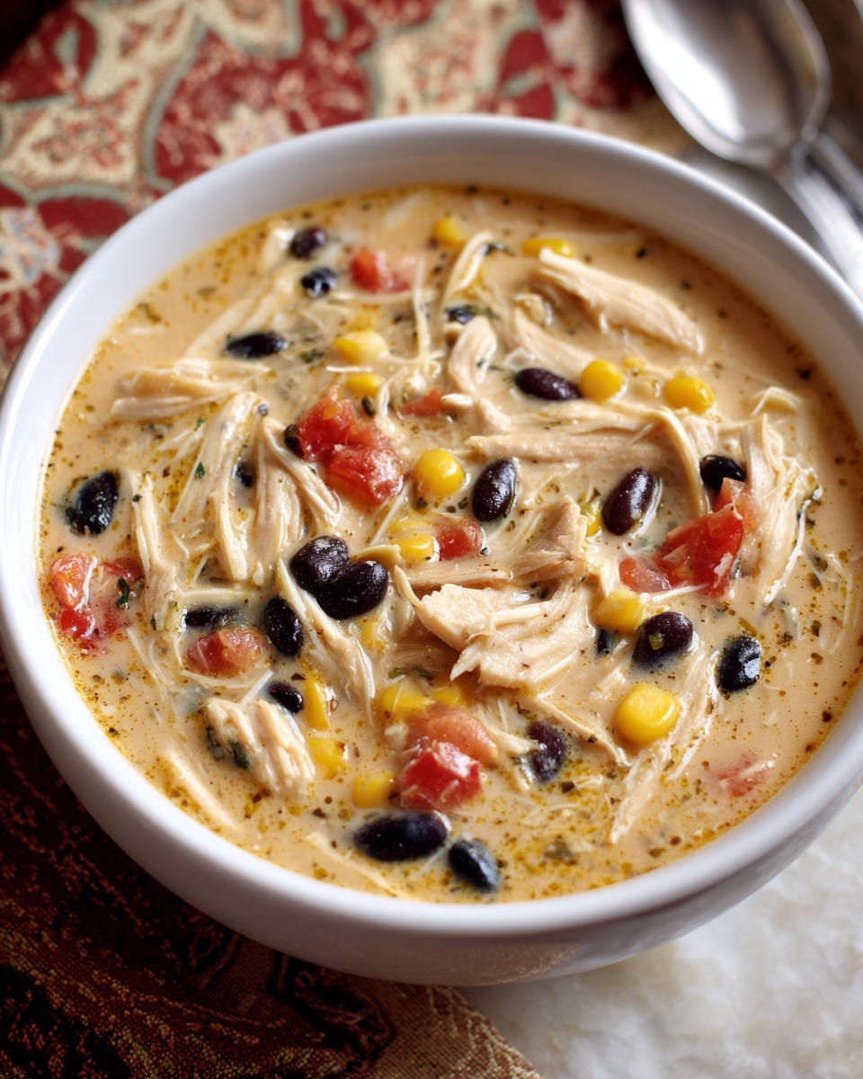 Queso Chicken Chili (Creamy & Cheesy) Recipe - Recipe Image
