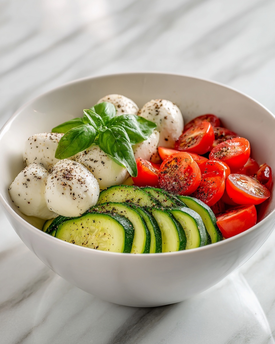 Cucumber Caprese Salad Recipe - Recipe Image