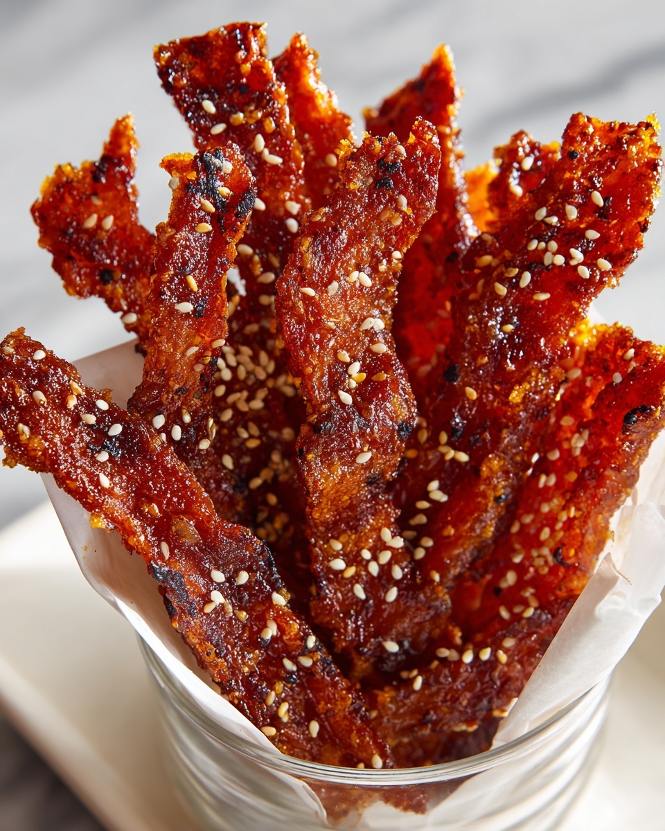 Honey Garlic Chicken Jerky at Home Recipe - Recipe Image
