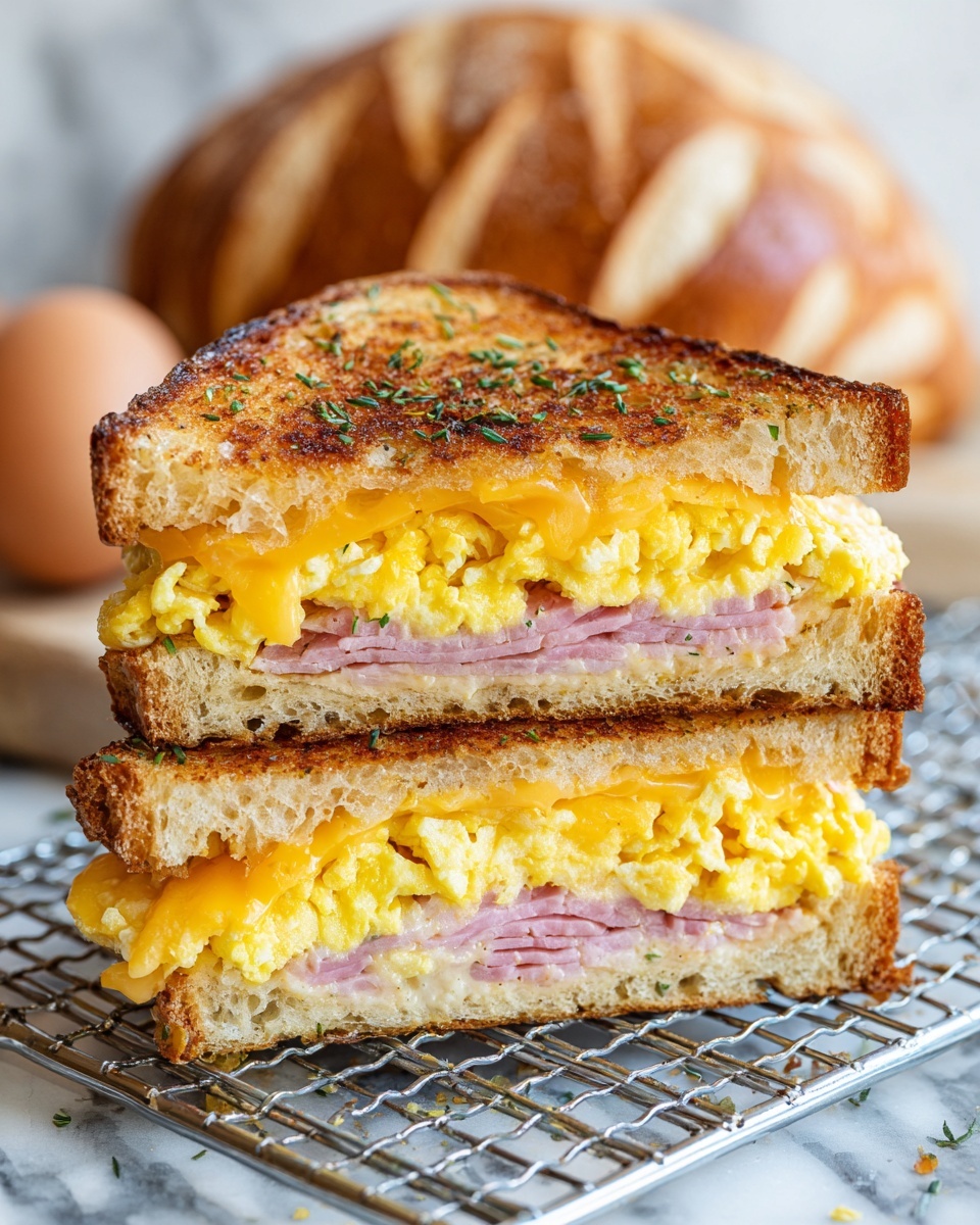 Spicy Cheddar & Cream Cheese Egg Sandwich Recipe - Recipe Image