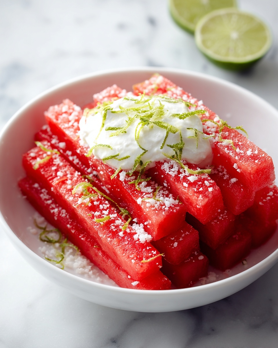 Watermelon Fries with Coconut Lime Dip Recipe - Recipe Image